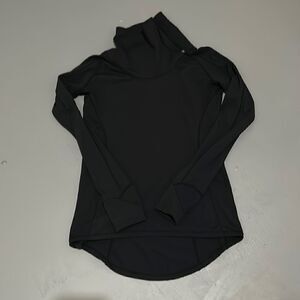 Athletic Hoodie With Side Neck Zip
